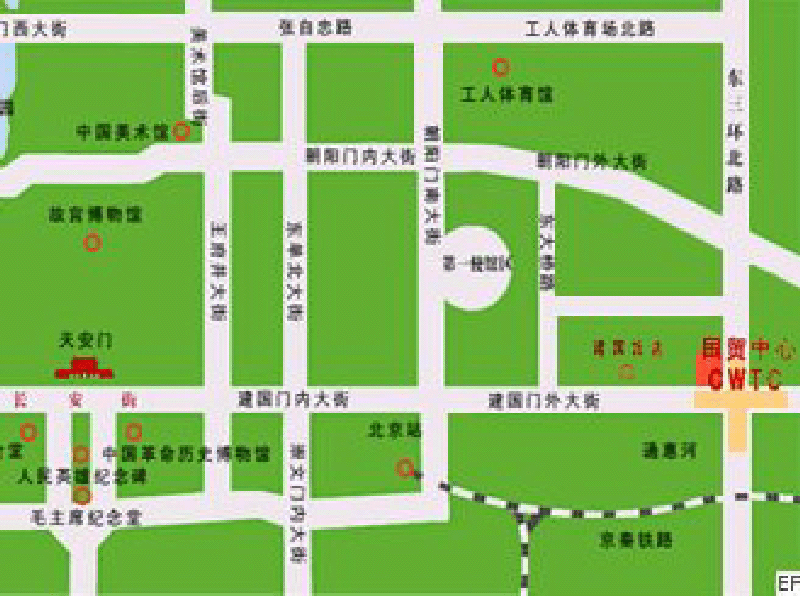 中國國際貿(mào)易中心交通圖